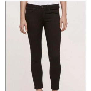 Rag & Bone Capri‎ Cropped Mid Rise Ankle Jeans in Black  Size 30